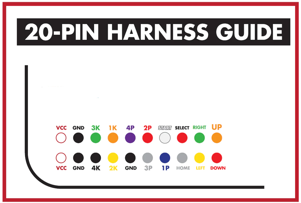 Cable de 20 Pines para Arcade Sticks